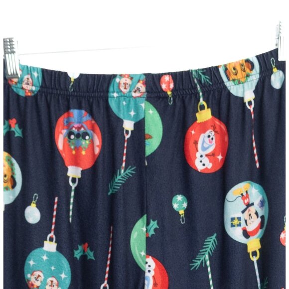 Disney Size M Christmas Ornament Lounge Pajama Pants Soft Festive Cartoon Charac - Picture 6 of 8